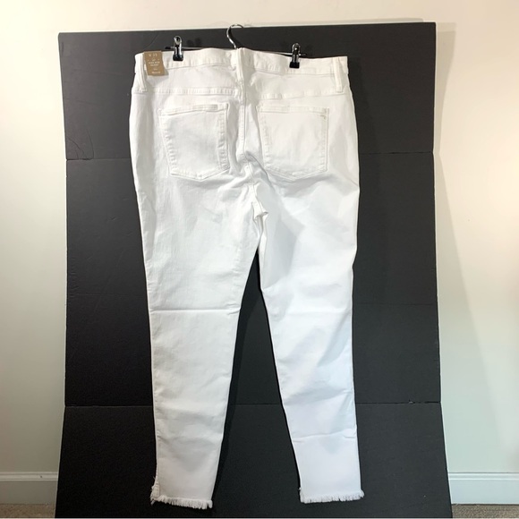Madewell High Rise Skinny Jeans White Button Fly Tall - Picture 6 of 14